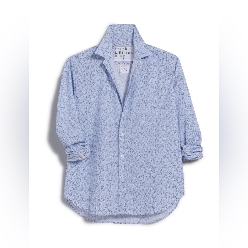 Frank & Eileen Eileen Relaxed Button-Up Shirt in Small Blue Paisley